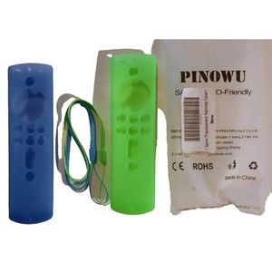 2-Pack Semi-Transparent Remote Case for Fire TV Stick 4K/Cube Blue & Green